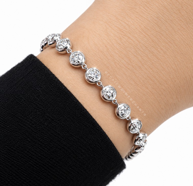 Merchant9 Rantai Tangan NOVA Ice Cut Circle Chrome L:0.6CM
