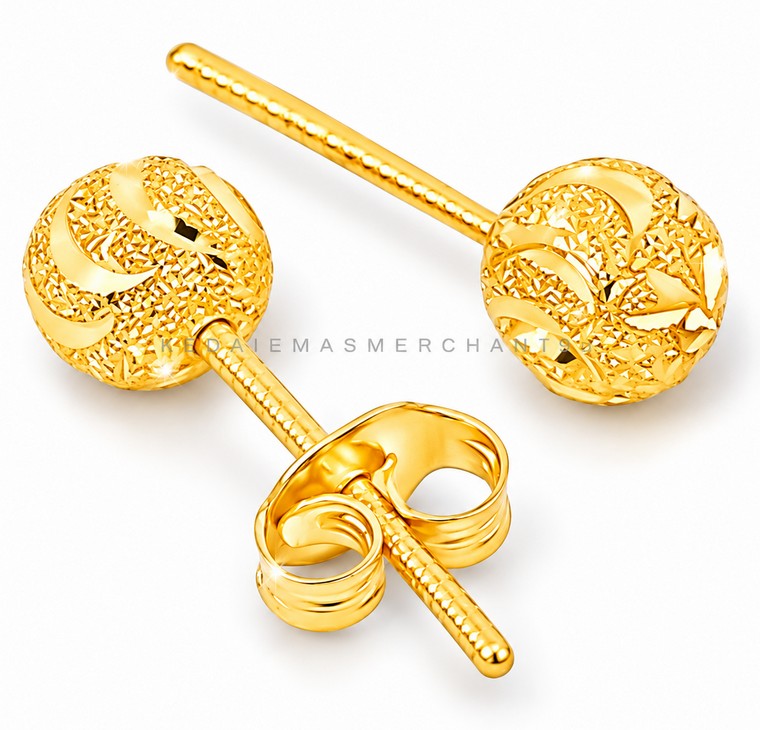Merchant9 Subang Skrew Lolipop Half Moon Star L:0.45CM