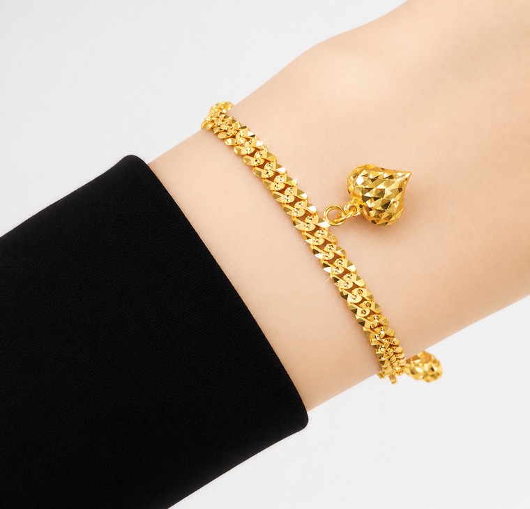 Merchant9 Rantai Tangan Puteri Padu Gantung Love L:0.4CM