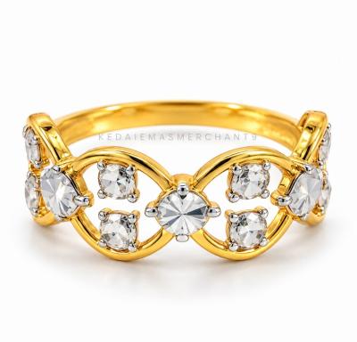 Merchant9 Cincin Emas Ombak Diamond Cut 2C L:0.8CM