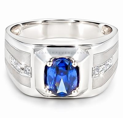 Merchant9 Cincin Perak Batu Biru Andika Putra CPBLMS