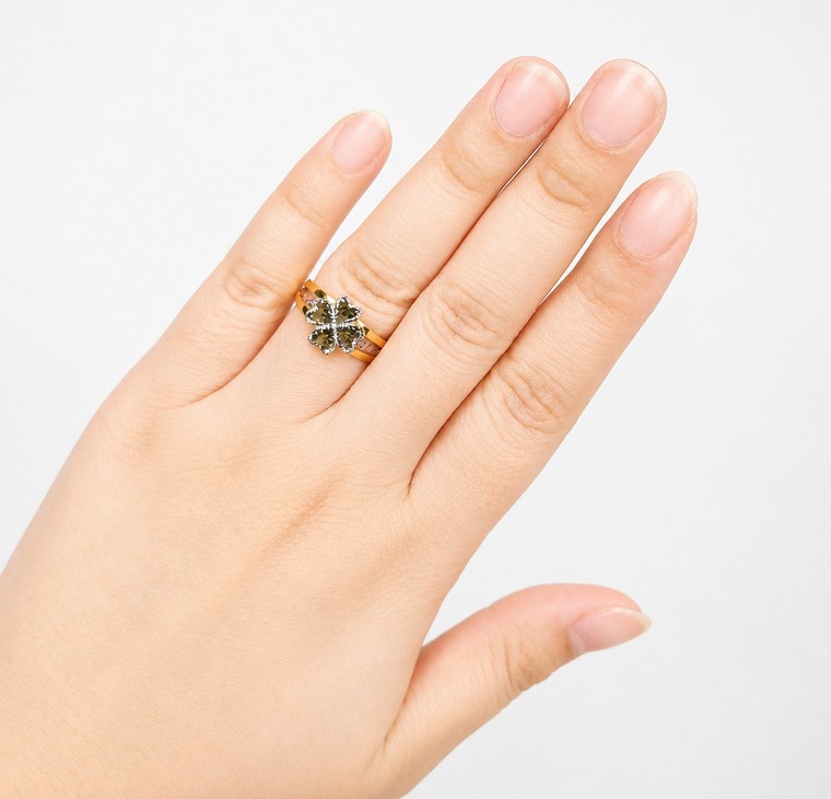 Merchant9 Cincin Emas 3 Layer Honey Clover 2C L:1CM