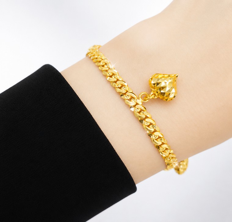 Merchant9 Rantai Tangan Puteri Padu Gantung Love L:0.4CM