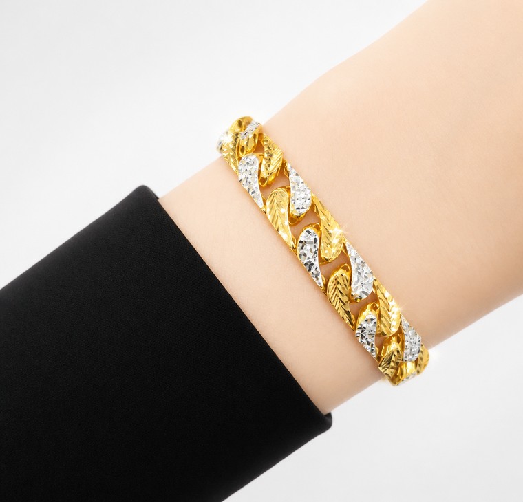 Merchant9 Rantai Tangan Leaf Diamond Cut 2C L:0.7CM