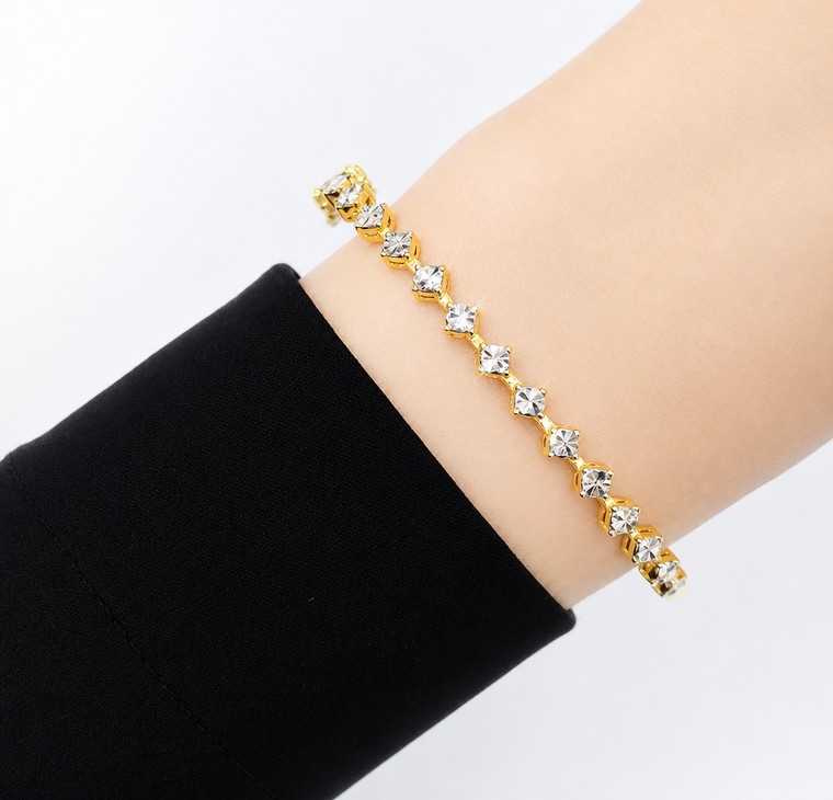 Merchant9 Gelang LOUISE Diamond Cut 1 Layer L:0.4CM