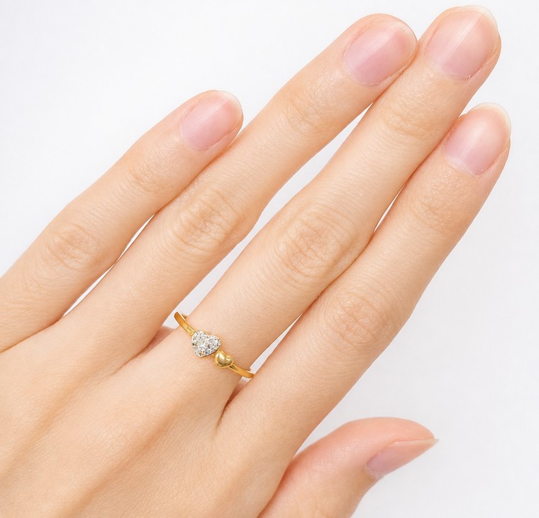 Merchant9 Cincin Emas Minimalist Love Twin 2C