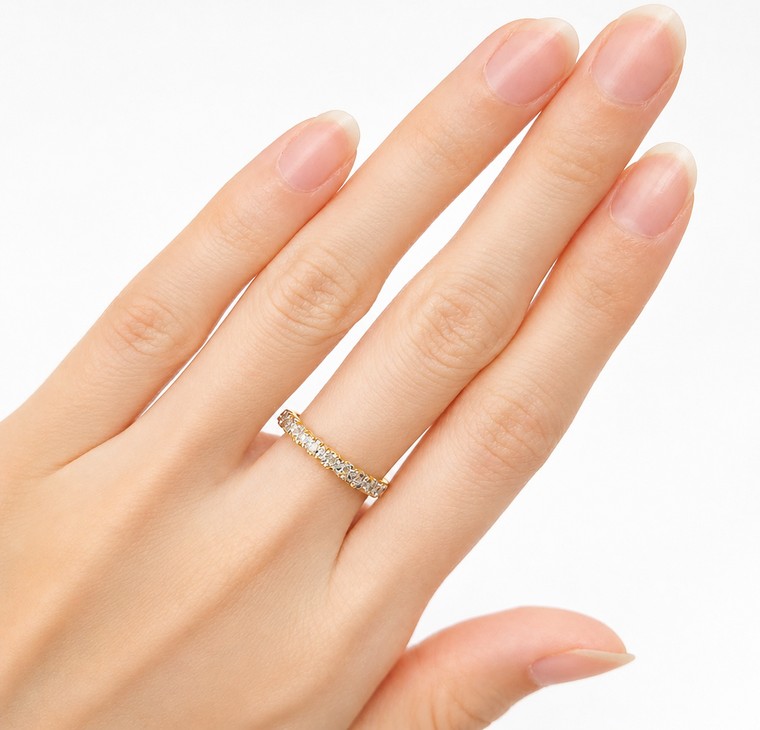 Merchant9 Cincin Emas Leaf Diamond Cut 2C L:0.3CM