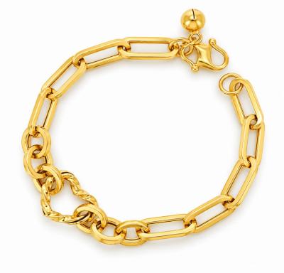 Merchant9 Rantai Tangan Paperclip Oval Choker Love Twist L:1CM