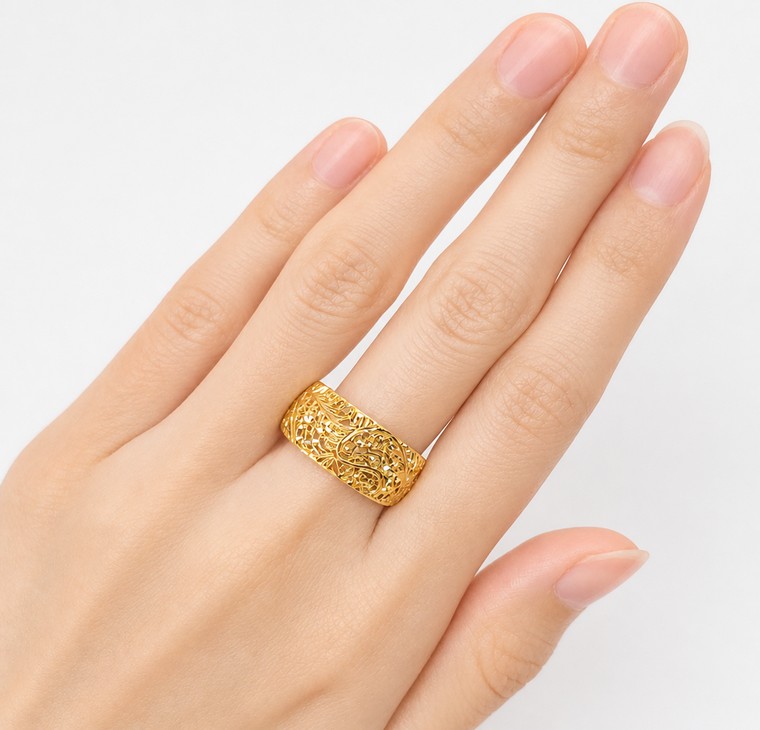 Merchant9 Cincin Emas Klasik Semalu L:0.95CM
