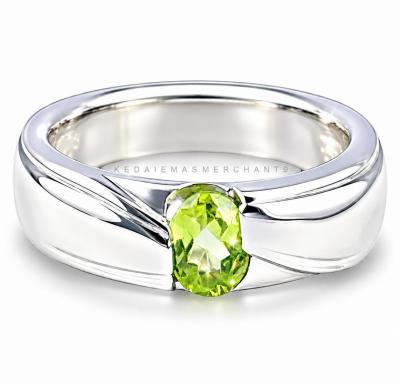 Merchant9 Cincin Perak Batu Soft Green