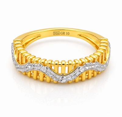 Merchant9 Cincin Emas Wave Stripes