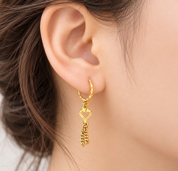 Merchant9 Subang Ring Dangle Love DIA:1.1CM