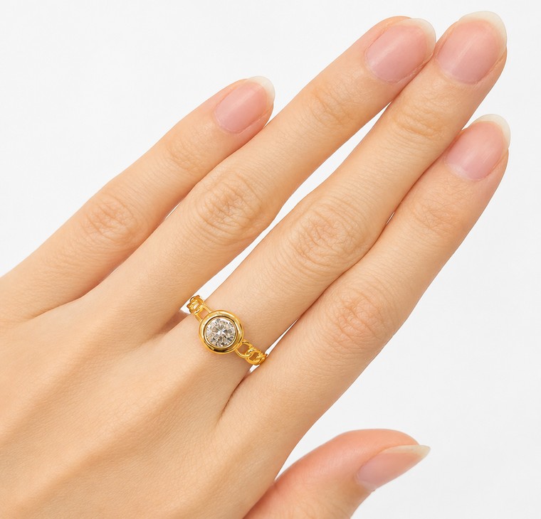 Merchant9 Cincin Emas NOVA Ice Cut Sauh Circle 2C L:0.75CM