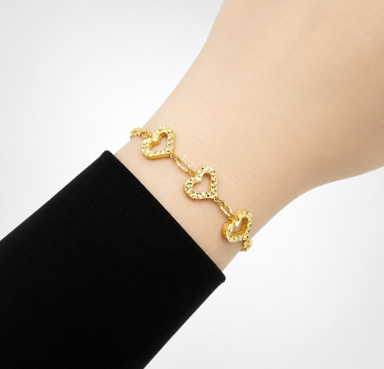 Merchant9 Rantai Tangan Choker Paperclip Love L: 1CM