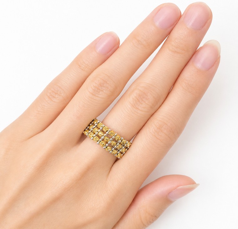Merchant9 Cincin Emas Boba Italian 3 Layer 2C L:0.8CM