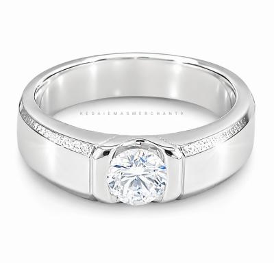 Merchant9 Cincin Perak Batu Putih Polish Matte JG052WS