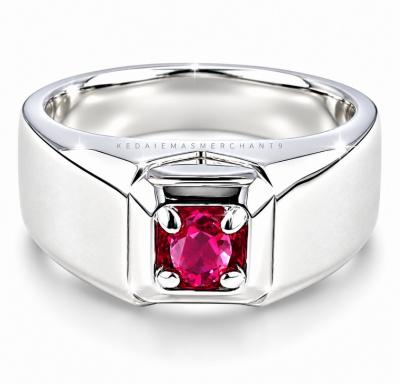 Merchant9 Cincin Perak Batu Maroon A19221M