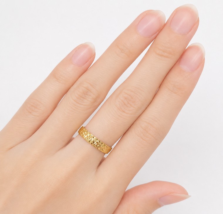 Merchant9 Cincin Emas Belah Rotan Mosaic L:0.4CM
