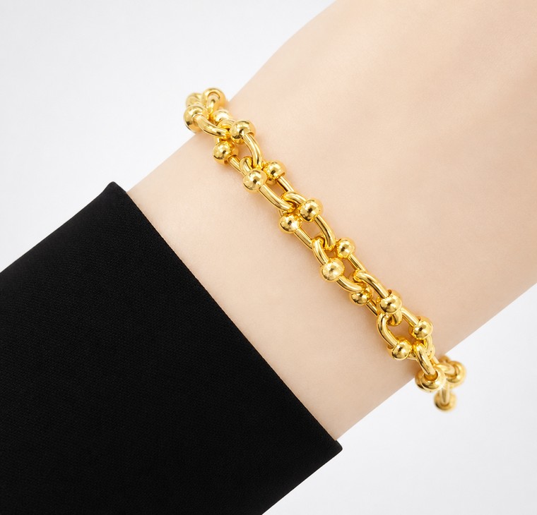 Merchant9 Rantai Tangan Sauh Pearl Polish L:0.6CM