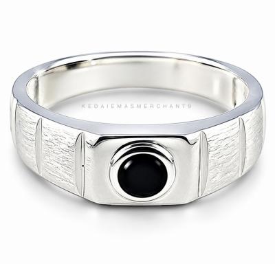 Merchant9 Cincin Perak Batu Hitam Rahman