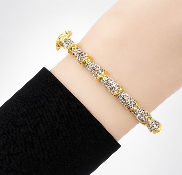 Merchant9 Gelang Oval BVL Kerawang 2C L:0.5CM