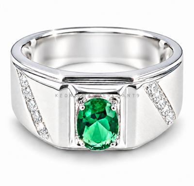 Merchant9 Cincin Perak Batu Hijau