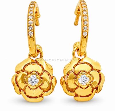 Merchant9 Subang Dangle Bunga Permata L:1.1CM