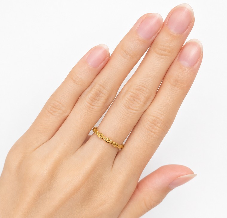 Merchant9 Cincin Emas Infinity Minimalist L:0.2CM