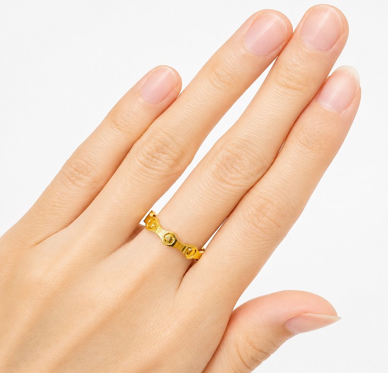Merchant9 Cincin Emas Spike Polish Padu L:0.35CM