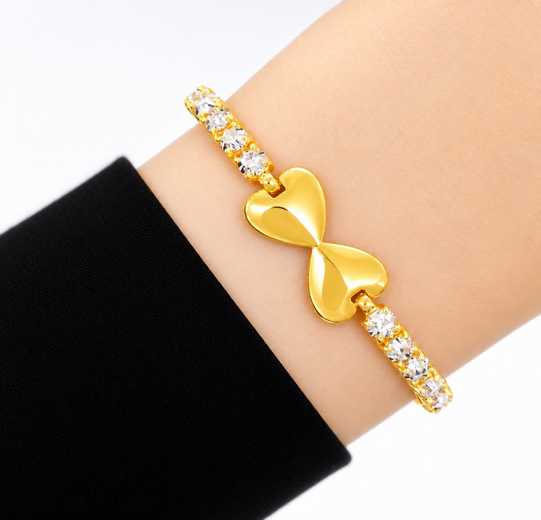 Merchant9 Rantai Tangan Choker Ribbon Diamond Cut 2C L:1CM