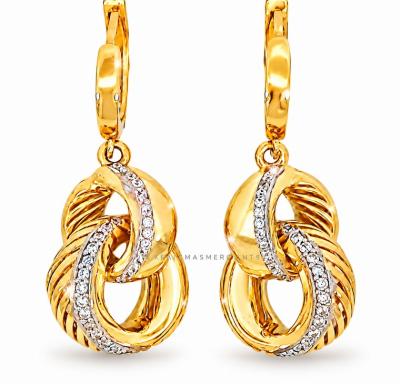 Merchant9 Subang Ring Dangle Siput Permata DIA:0.8CM