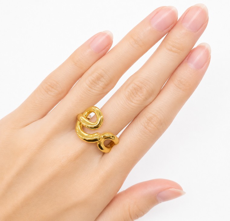 Merchant9 Cincin Emas LUMERA Knot Polish L:1.6CM