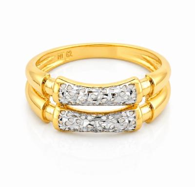 Merchant9 Cincin Emas Buluh Kerawang Double Layer L:0.75CM