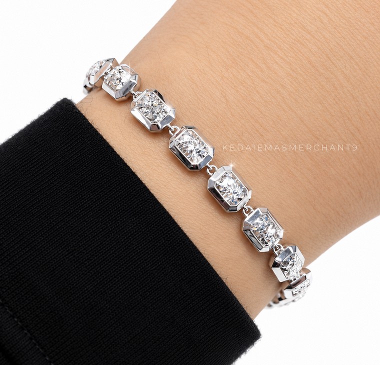 Merchant9 Rantai Tangan NOVA Ice Cut Octelle Chrome L:0.6CM
