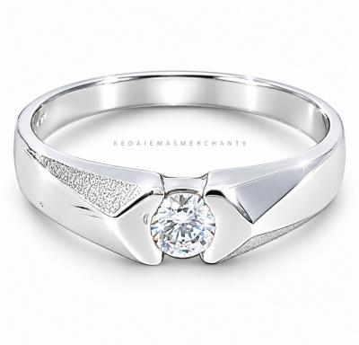 Merchant9 Cincin Perak Batu Putih JG062WS