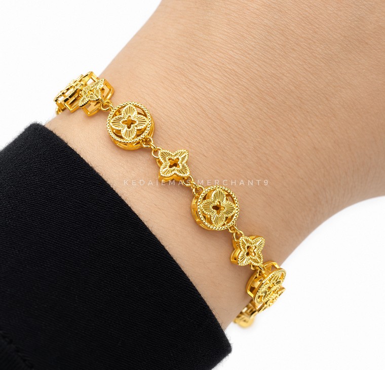 Merchant9 Rantai Tangan Fleur Circle L:0.8CM