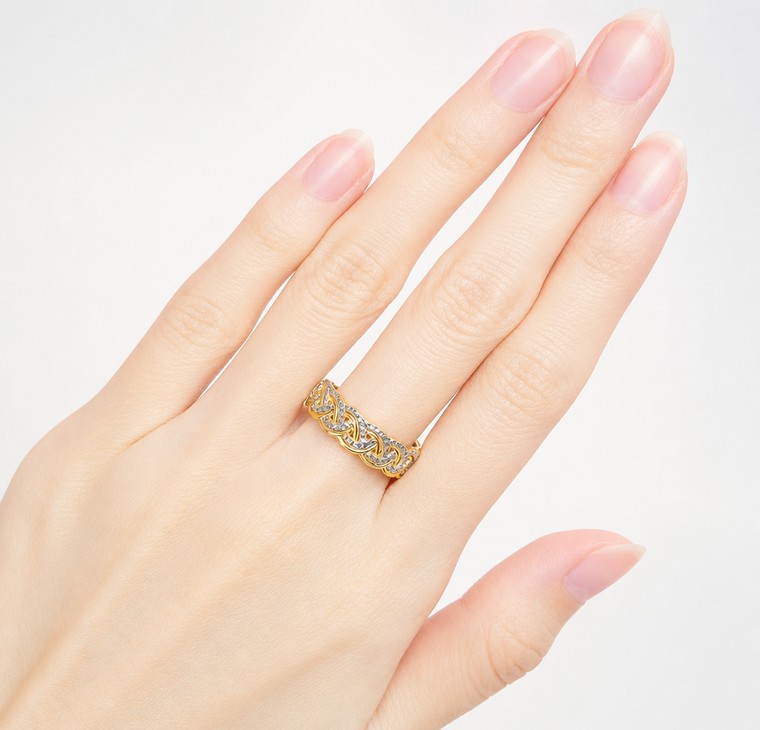Merchant9 Cincin Emas Tocang Diamond Cut 2C L:0.55CM