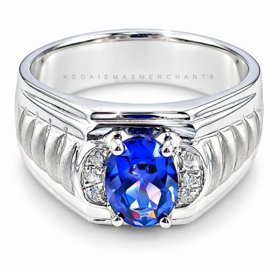 Merchant9 Cincin Perak Batu Biru CPJGBLUE