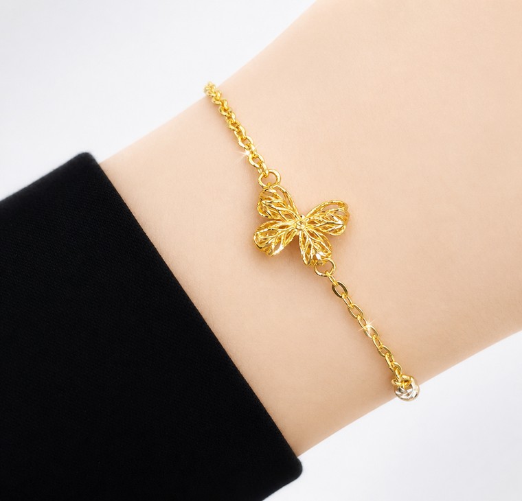 Merchant9 Rantai Tangan Sauh Butterfly Ball 2C L:1.1CM