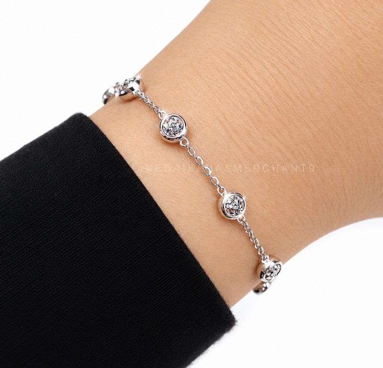 Merchant9 Rantai Tangan NOVA Ice Cut Polo Circle Chrome L:0.6CM