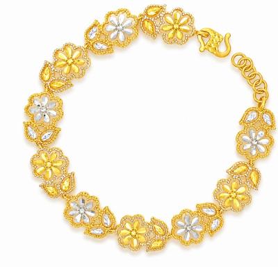 Merchant9 Rantai Tangan Bunga Daisy Kerawang 2C L:1.1CM