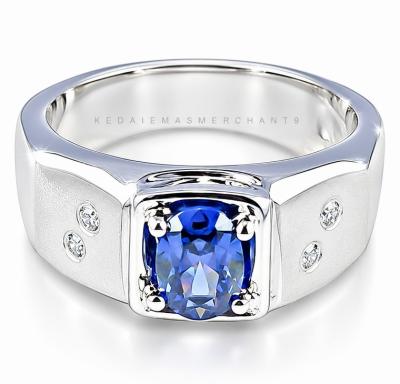 Merchant9 Cincin Perak Batu Biru CPJGBLUE