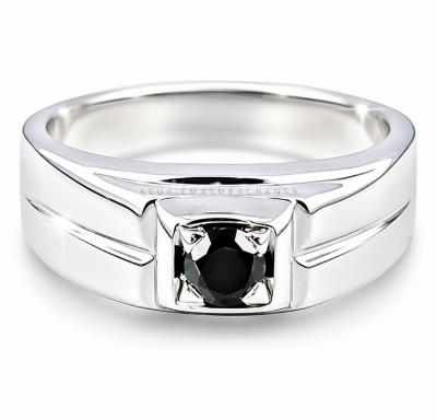 Merchant9 Cincin Perak Batu Black Polish A9211M