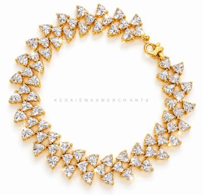 Merchant9 Rantai Tangan LOUISE Love Diamond Cut 3 Layer L:1.2CM