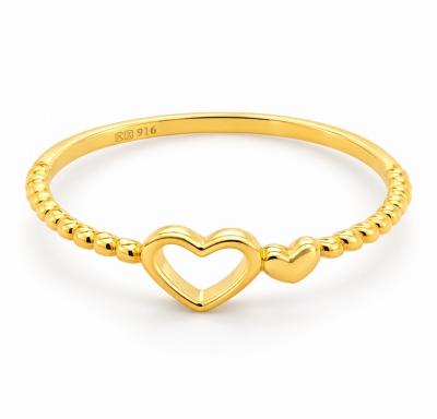 Merchant9 Cincin Emas Pintal Love Twin Minimalist L:0.4CM