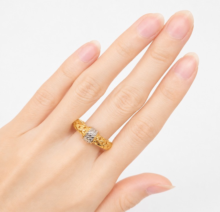 Merchant9 Cincin Emas LUMERA Lintah Stopper Diamond Cut