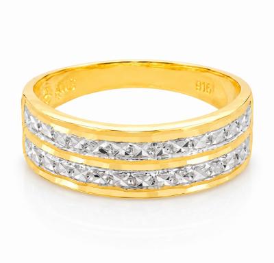 Merchant9 Cincin Emas KLCC Diamond Cut 2C L:0.6CM