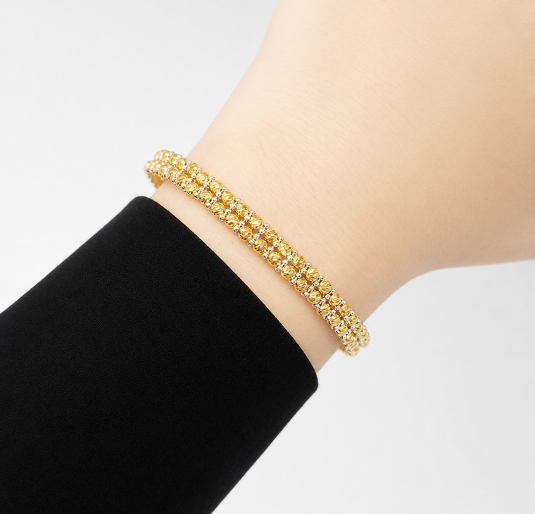 Merchant9 Gelang Oval Boba Italian 2 Layer 2C L:0.55CM