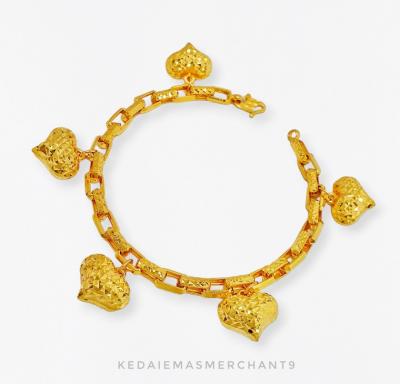 Merchant9 Rantai Tangan Sauh Petak Gantung Love L:0.5CM