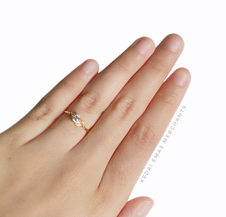 Merchant9 Cincin Emas Permata 916 M6405